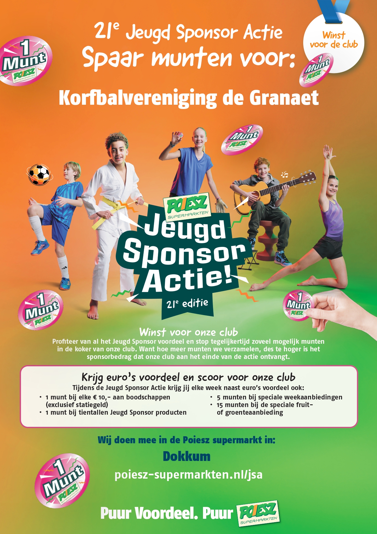 De Granaet doet mee aan de Poiesz Jeugd Sponsor Actie 