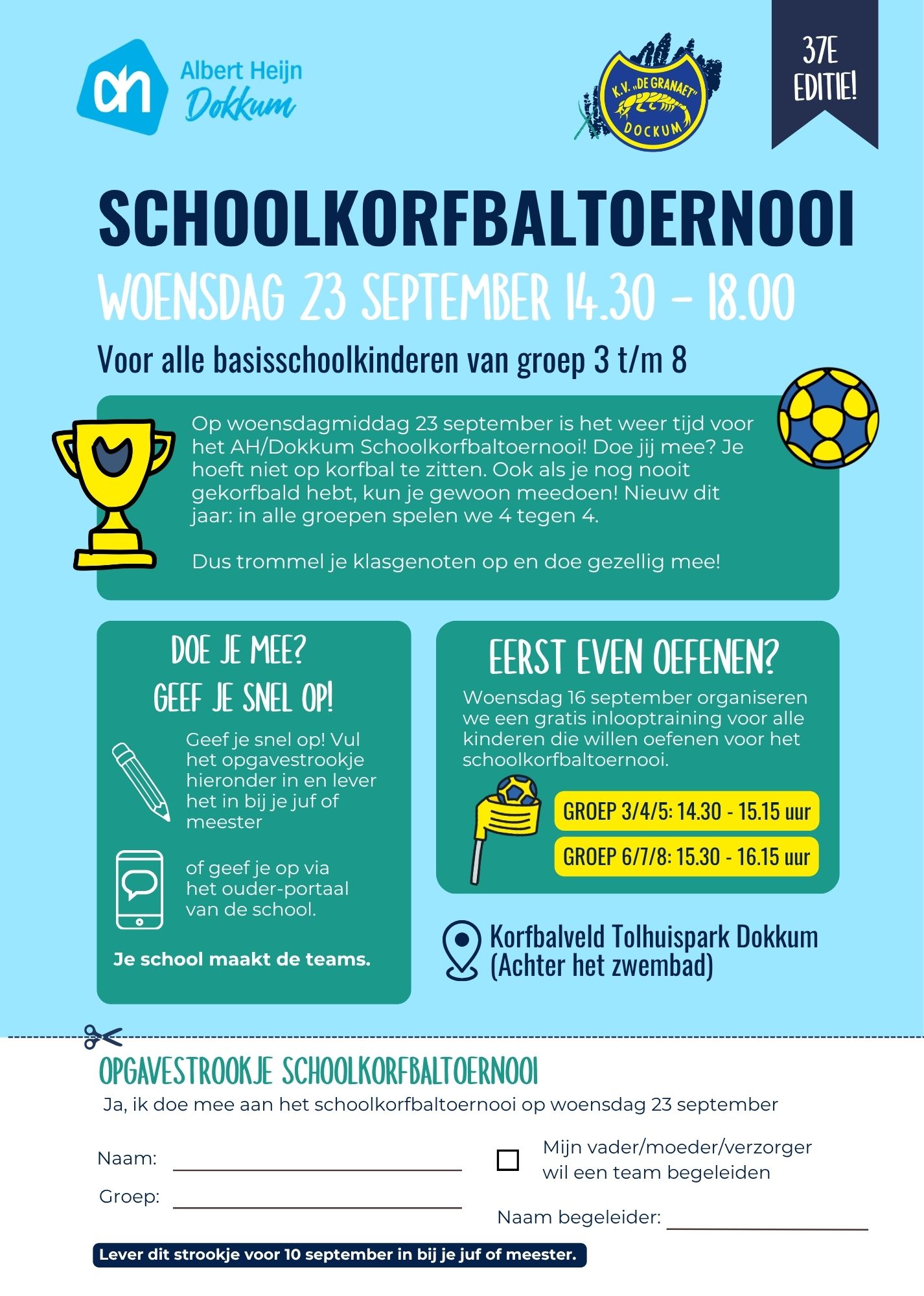 AH/Dokkum schoolkorfbaltoernooi komt er weer aan!
