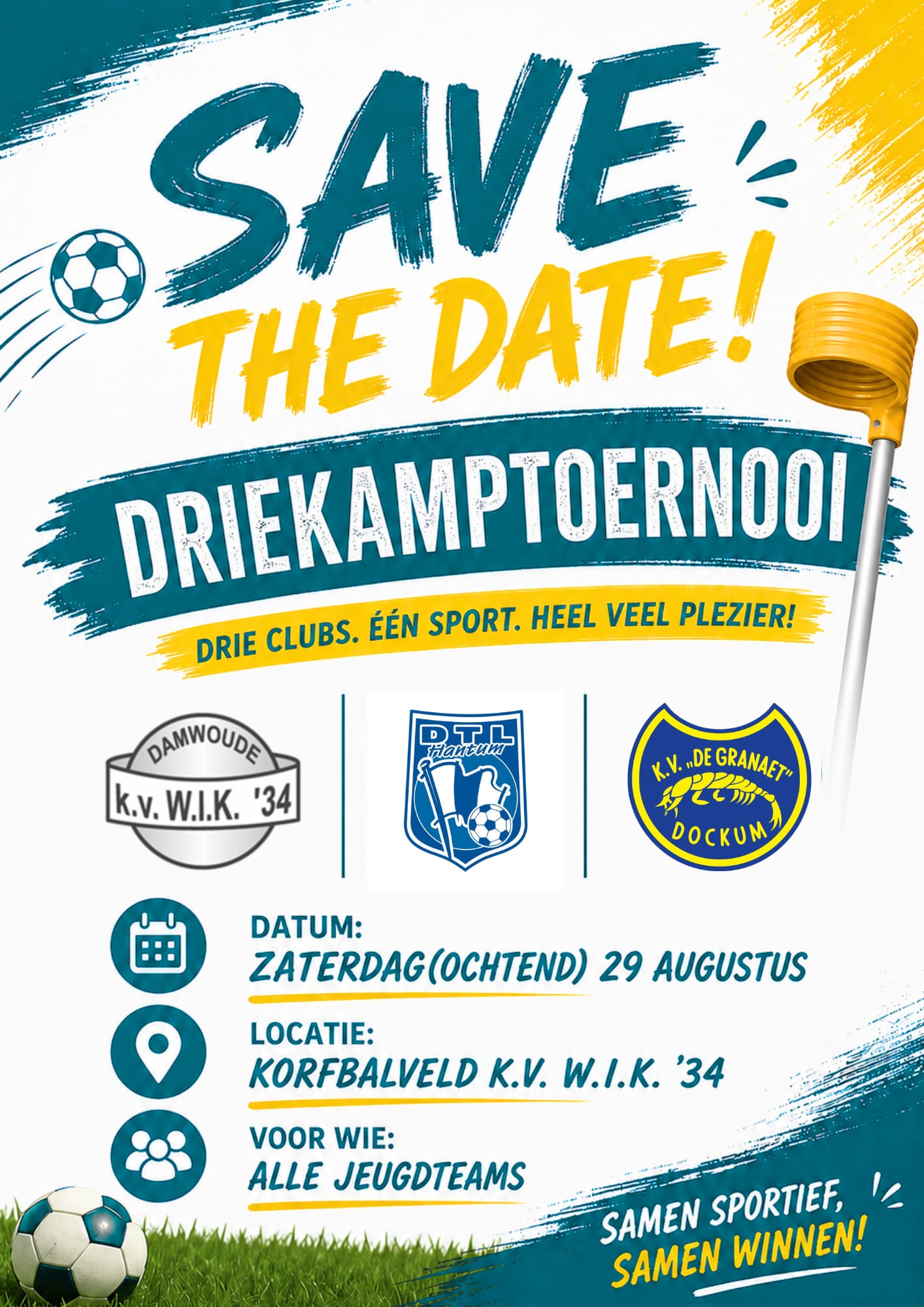 Save the date: Driekamptoernooi WIK, DTL, De Granaet