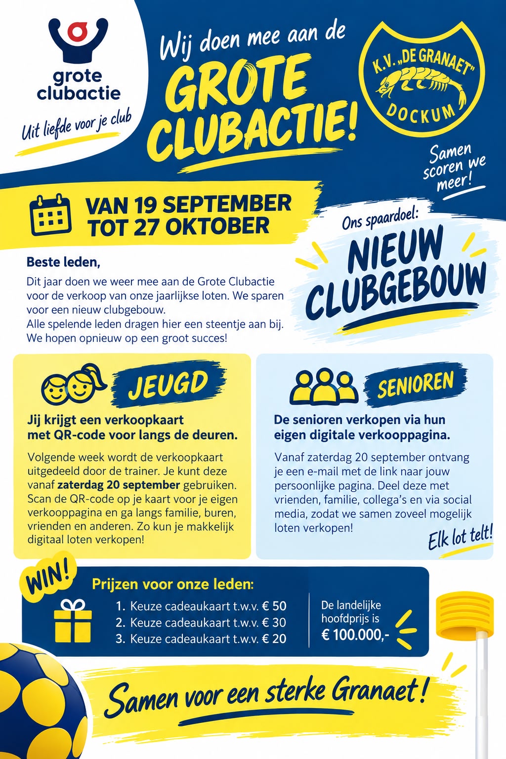 De Grote Clubactie gaat weer van start!